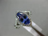 LARGE 1.70CT DIAMOND & AAA TANZANITE 14KT WHITE GOLD 3D INFINITY ENGAGEMENT RING
