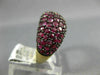 ESTATE LARGE 5.50CT AAA RUBY 14K YELLOW & BLACK GOLD DOME SHAPE ANNIVERSARY RING