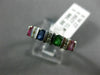 ESTATE 1.09CT DIAMOND & MULTI GEM 14KT WHITE GOLD 3D RAINBOW CHANNEL FUN RING