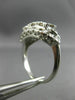 ANTIQUE WIDE .50CT DIAMOND PLATINUM 3D FILIGREE WEDDING ANNIVERSARY RING #26220