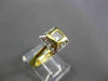 ESTATE .58CT DIAMOND 18KT WHITE & YELLOW GOLD PRINCESS CUT ENGAGEMENT RING #1273