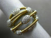ESTATE LARGE .78CT DIAMOND 18KT 2 TONE GOLD 3D PAVE OVAL CRISS CROSS SNAKE RING