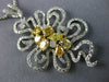 ESTATE EXTRA LARGE 1.93CT WHITE & FANCY YELLOW DIAMOND 18KT 2 TONE GOLD PENDANT