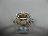 ESTATE 1.13CT DIAMOND 14KT WHITE & ROSE GOLD 3D HALO SEMI MOUNT ENGAGEMENT RING
