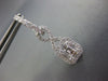 ESTATE 1.59CT DIAMOND 18KT WHITE GOLD ROUND & BAGUETTE SQUARE HANGING EARRINGS