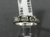 ESTATE .75CT DIAMOND 18KT WHITE GOLD FILIGREE THREE STONE ENGAGEMENT RING #6176