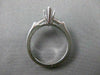 ESTATE BAGUETTE DIAMOND 14K W GOLD RING MARQUISE SEMI MOUNT SETTING EF VVS 21090