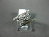 ESTATE 1.0CT ROUND DIAMOND 14KT WHITE GOLD 3D TWO STONE CRISS CROSS LOVE RING