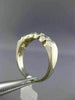 ESTATE .50CT DIAMOND 14KT WHITE GOLD 5 STONE SEMI BEZEL WEDDING ANNIVERSARY RING