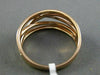 ESTATE .23CT DIAMOND 14KT WHITE & ROSE GOLD 3D MULTI ROW CRISS CROSS LOVE RING