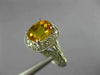 WIDE 2.50CT DIAMOND & AAA YELLOW SAPPHIRE PLATINUM OVAL FILIGREE ENGAGEMENT RING