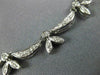 ANTIQUE 1.50CT DIAMOND 18KT WHITE GOLD 3D CLASSIC FLORAL DROP NECKLACE #4965