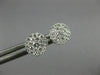 ESTATE .50CT DIAMOND 14KT WHITE GOLD 3D ROUND SOLITAIRE CLUSTER STUD EARRINGS