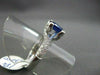 ESTATE WIDE 2.08CT DIAMOND & AAA SAPPHIRE 18K WHITE GOLD ENGAGEMENT RING AMAZING