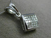 ESTATE .55CT PRINCESS DIAMOND 14KT WHITE GOLD SQUARE INVISIBLE FLOATING PENDANT