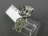 ESTATE .79CT DIAMOND 14KT WHITE GOLD 6 PRONG FILIGREE SEMI MOUNT ENGAGEMENT RING