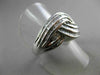 ESTATE WIDE 1.11CT DIAMOND 14KT WHITE GOLD WOVEN COCKTAIL RING F/G VVS #19396