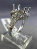 ESTATE LARGE .80CT DIAMOND 14KT WHITE GOLD OVAL HALO SEMI MOUNT ENGAGEMENT RING