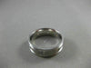 ESTATE WIDE DIAMOND 14KT WHITE GOLD MATTE & SHINY ETERNITY WEDDING RING #12487