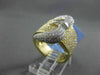 ESTATE MASSIVE 1.55CT DIAMOND 18KT WHITE & YELLOW GOLD PAVE BELT COCKTAIL RING