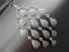 ESTATE LARGE 3.32CT DIAMOND 14KT WHITE GOLD FLOATING CHANDELIER DROP EARRINGS