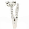 1.32CT DIAMOND 18KT WHITE GOLD 3D PRINCESS & ROUND SQUARE ANNIVERSARY RING SET