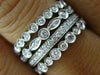 ESTATE WIDE 3.17CT DIAMOND 18K WHITE GOLD 3D MULTI SHAPE ETERNITY STACKABLE RING