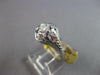 ANTIQUE ART DECO .05CT OLD MINE DIAMOND 18K WHITE GOLD 3D ENGAGEMENT RING #27469