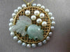 ESTATE LARGE AAA MULTI GEM 14KT YELLOW GOLD 3D CIRCULAR MESH LUCKY FISH PENDANT