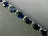 ESTATE 12.83CT DIAMOND & AAA EXTRA FACET SAPPHIRE 18K WHITE GOLD TENNIS BRACELET