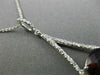 ESTATE LARGE 2.39CT DIAMOND & AAA GARNET 14KT WHITE GOLD 3D TRIANGULAR PENDANT