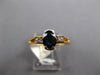 1.1CT DIAMOND & AAA SAPPHIRE 14K YELLOW GOLD SEMI BEZEL FILIGREE FRIENDSHIP RING