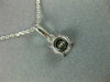 ESTATE .33CT DIAMOND 18KT WHITE GOLD 3D CLUSTER SOLITAIRE HALO FLOATING PENDANT