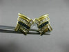 ESTATE LARGE 1.80CT DIAMOND & SAPPHIRE 14KT YELLOW GOLD 3D CRISS CROSS EARRINGS