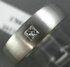 ESTATE WIDE .18CT PRINCESS CUT DIAMOND 14K WHITE GOLD SOLITAIRE MEN'S RING #2438