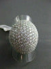 ESTATE LARGE 6.05CTW DIAMOND 18KT WHITE GOLD FLAT DOME SHAPE FUN RING STUNNING!