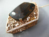 EXTRA LARGE 73.47CT DIAMOND & AAA SMOKY TOPAZ 18K ROSE GOLD 3D FILIGREE PENDANT
