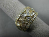 ANTIQUE WIDE 1.20CT DIAMOND 14KT YELLOW GOLD 3D X LOVE ANNIVERSARY RING #20381