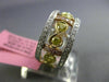 ESTATE WIDE GIA 1.10CT DIAMOND 18KT TRI COLOR GOLD 3D WEDDING ANNIVERSARY RING