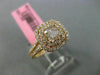 ESTATE LARGE GIA 1.13CT DIAMOND 18KT ROSE GOLD HALO SPLIT SHANK ENGAGEMENT RING