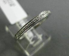 ESTATE DIAMOND 18KT WHITE GOLD SEMI ETERNITY WEDDING ANNIVERSARY RING BAND 2.5mm