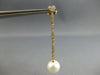 ESTATE LARGE .47CT DIAMOND & AAA SOUTH SEA PEARL 18KT YELLOW GOLD HEART SHAPE EARRINGS