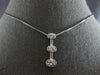 1.20CT DIAMOND 14K WHITE GOLD 3 STONE PAST PRESENT FUTURE FLOATING PENDANT 27833