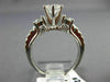 ESTATE EGL 1.47CT DIAMOND 14KT WHITE GOLD 3 STONE ETOILE ENGAGEMENT RING #22135