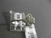 ANTIQUE SMALL .16CT DIAMOND 14KT WHITE GOLD FLORAL FOUR PETAL PAVE CLUSTER RING