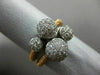 ESTATE LARGE 1.22CT ROUND DIAMOND 18KT 2 TONE GOLD 3D PAVE MULTI DOME MESH RING