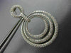LARGE 3.23CT DIAMOND 18KT WHITE GOLD 3D MULTI CIRCULAR CLIP ON HANGING EARRINGS