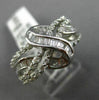 ESTATE 1.26CT DIAMOND 18K WHITE GOLD 3D MULTI ROW CRISS CROSS LOVE INFINITY RING