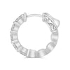 2.35CT DIAMOND 14K WHITE GOLD ROUND CLASSIC 5 STONE HUGGIE HOOP HANGING EARRINGS