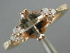 ESTATE .85CT DIAMOND & AAA CUSHION CUT MORGANITE 14K WHITE GOLD 3D FUN LOVE RING